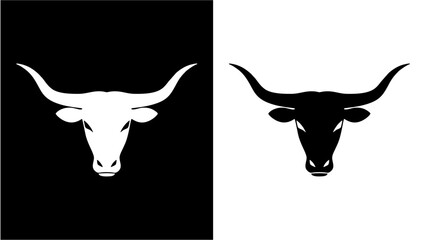 black and white bull.eps