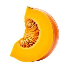 vibrant pumpkin slice autumns golden bounty, unveiling natures sweetness