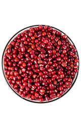 Red Adzuki Beans in Bowl Top View - Healthy Vegetarian Protein Nutrition Food Shot