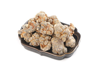 Wenshan Panax Pseudoginseng Roots in Wooden Bowl - Yunnan Traditional Chinese Medicine Herb