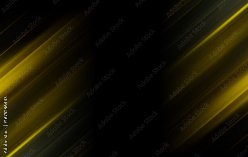 Poster abstract yellow black background with rays light, color gradient motion blurred. use for empty studi