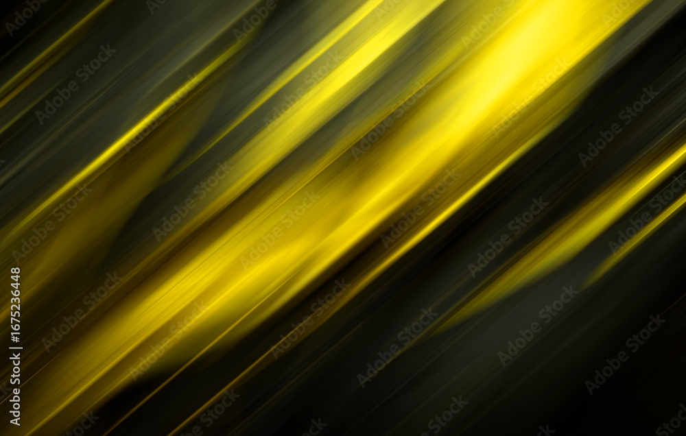 Aufkleber abstract yellow black background with rays light, color gradient motion blurred. use for empty studi