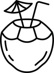 Coconut drink. Coconut water for summer 