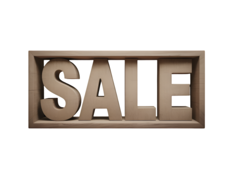Sale Sign: A simple, direct, and inviting SALE sign, perfect for conveying promotions and attracting shoppers in a straightforward and attention-grabbing manner.