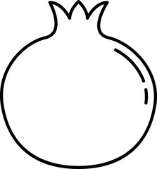 vector illustration of a Pomegranates fruit on white