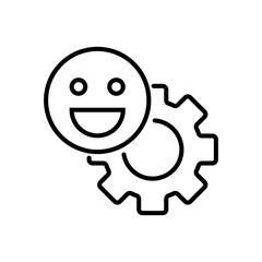 Sense Of Humor Icon Vector Illustratio, White Background