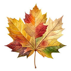 Obraz premium Autumn leaf retro paper collage leaves design art isolated on white background ,PNG.AI Generated.