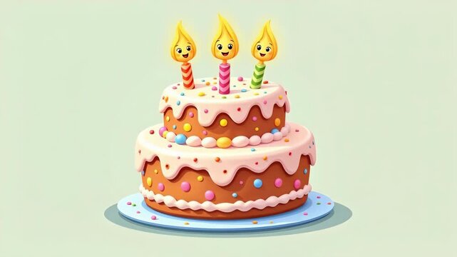 birthday cake with candle