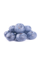 Fresh Ripe Blueberries Pile Display on White Background - Healthy Organic Berry Fruit