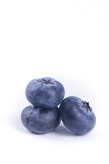 Fresh Blueberries Duo on White Background - Organic Superfruit Berry