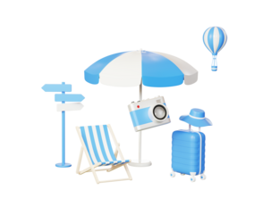 Travel vacation Beach Beach Relaxation Leisure 3D