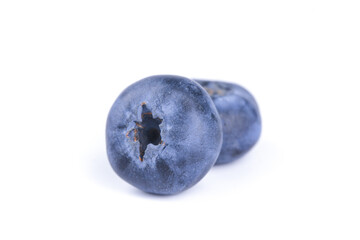 Obraz premium Fresh Blueberries Duo on White Background - Healthy Organic Berry Fruit