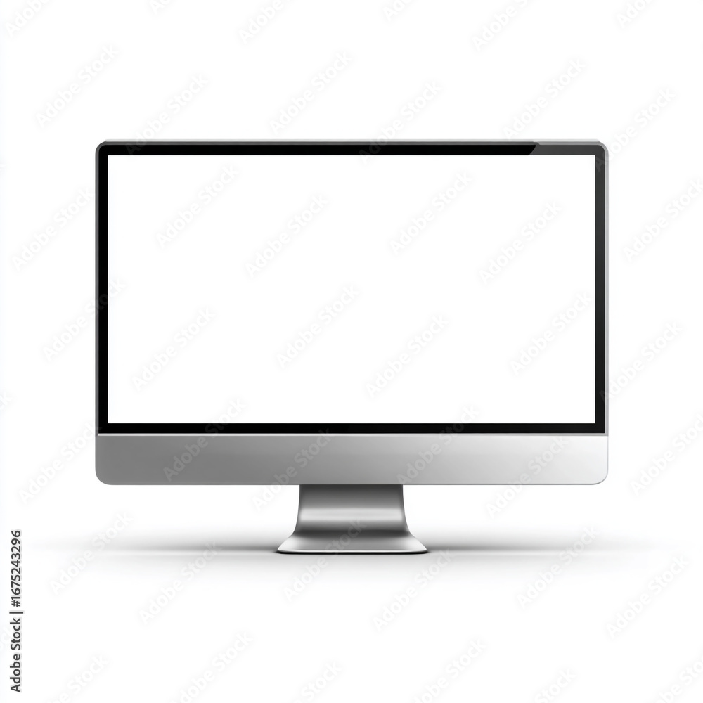 Fototapete minimal website template isolated on white background – clean and modern empty website layout for we