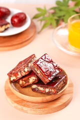 Xinjiang Red Jujube Walnut Pie with Dates - Traditional Chinese Sweet Dessert