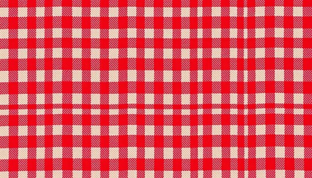Red gingham rhombus pattern, flannel textile texture, Memphis style, luxury check, design, winter