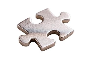 Obraz premium single puzzle piece isolated on white background problem solution concept