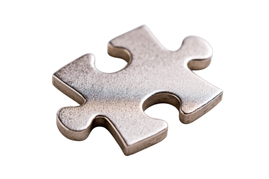 single puzzle piece isolated on white background problem solution concept