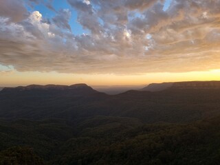 Prince Henry Cliff Walk with Sunset Light, Blue Mountains, Australia