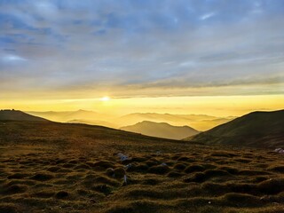 sunrise over the mountains