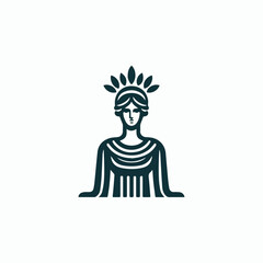 Athena Greek Goddess Logo