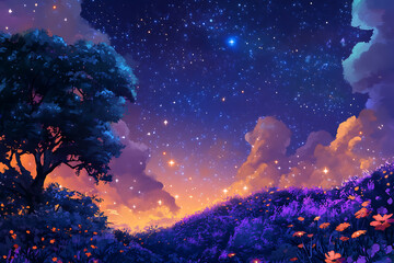 northern lights in the night