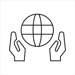 responsibility icons. simple line vector illustration