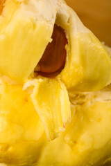 Fresh Golden Durian Fruit Pulp with Seed - Exotic Tropical Asian Delicacy