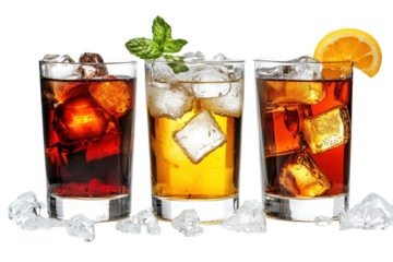 Classic Old Fashioned drink served in a clear glass with ice, garnished with a mint leaf against a light background for a refreshing appearance