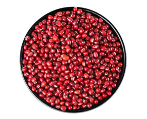Red Adzuki Beans in Bowl - Healthy Vegetarian Protein Legumes Studio Photography