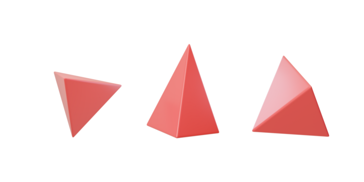 3D Floating triangular pyramid 3D