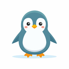 Obraz premium Cute cartoon penguin character illustration