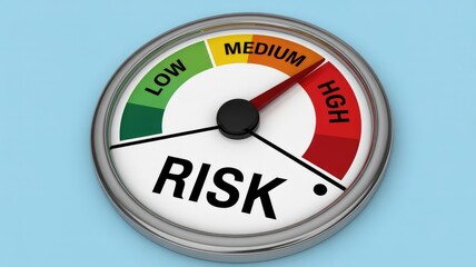 Evaluate business risk with this powerful gauge showing low, medium, and high levels for making informed decisions