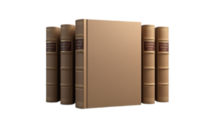 Detailed Vintage Book Collection Still Life Education Resource Graphic