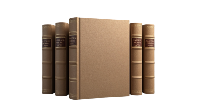 Detailed Vintage Book Collection Still Life Education Resource Graphic