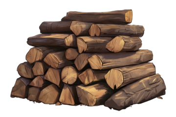 Firewood stack serves as an isolated object for various activities, providing essential fuel for warmth and cooking, commonly found in homes and rural areas