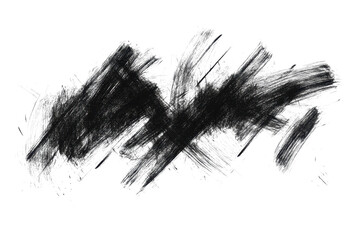 Obraz premium Dark scribbles create abstract forms on a white background showcasing dynamic movement and contrast in an artistic expression