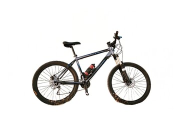 Hardtail mountain bike isolated on white