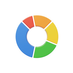 Obraz premium Pie chart Data share visualization statistics 3D