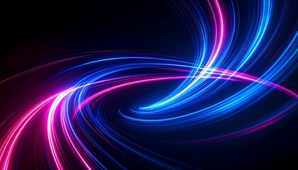 Abstract swirling neon light trails (1)