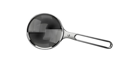 Magnifying glass tool for zoom, search, and research isolated on transparent background
