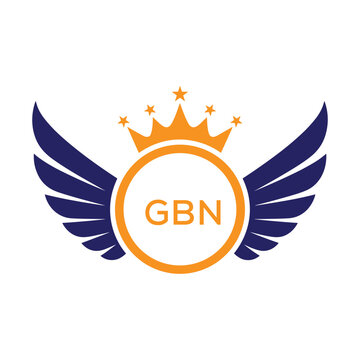 GBN Winged Crown Company logo. GBN Luxury Royal Company logo design for entrepreneur and business. GBN Brand Identity best icon.

