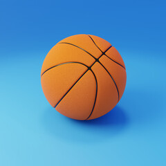 Fototapeta premium Sports fitness equipment Multiplayer team collaboration basketball 3D