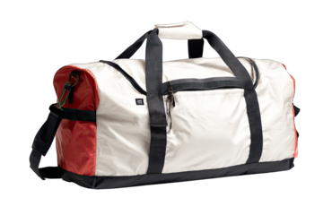 Sports duffle bag on a white background