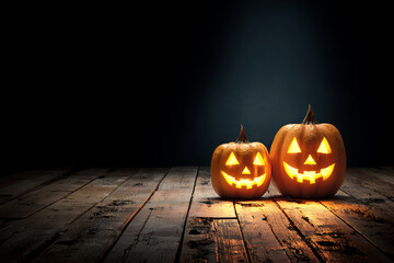 Halloween Pumpkins with Glowing