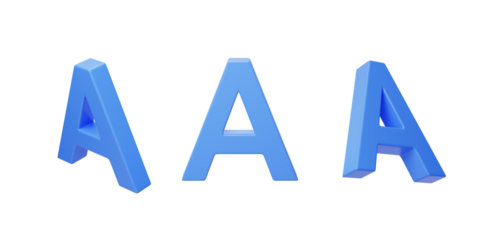 English Letter A Spelling language 3D