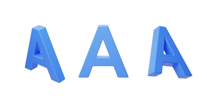 English Letter A Spelling language 3D
