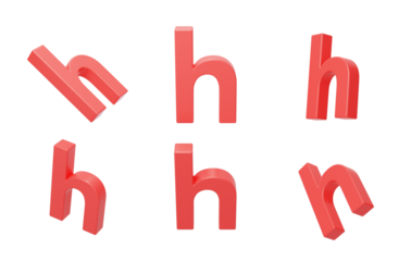 English Letter h Spelling Language 3D