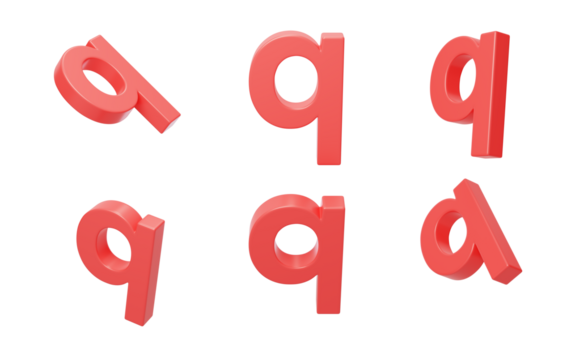 English q Pinyin Spelling Language 3D - Powered by Adobe