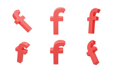English Letter f Spelling Language 3D