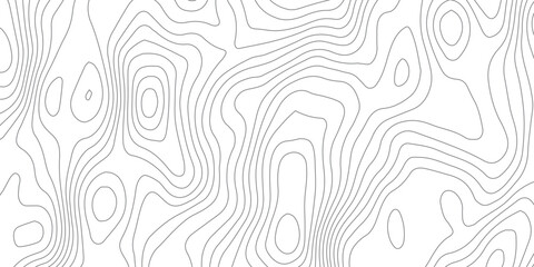 Fototapeta premium Abstract geography topography background with contour map lines, white wavy paper relief effect, elegant minimal vector design illustration